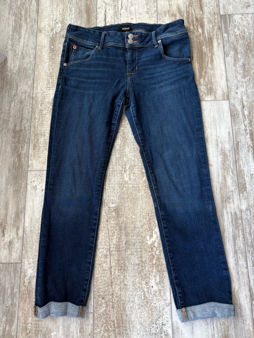 Hudson Jeans 'Collin' Midrise Straight Leg Stretch Cropped Denim